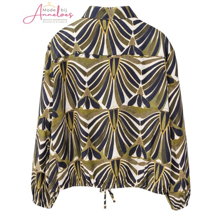 Zoso Blouse Mattie 1011 Groen Navy-back